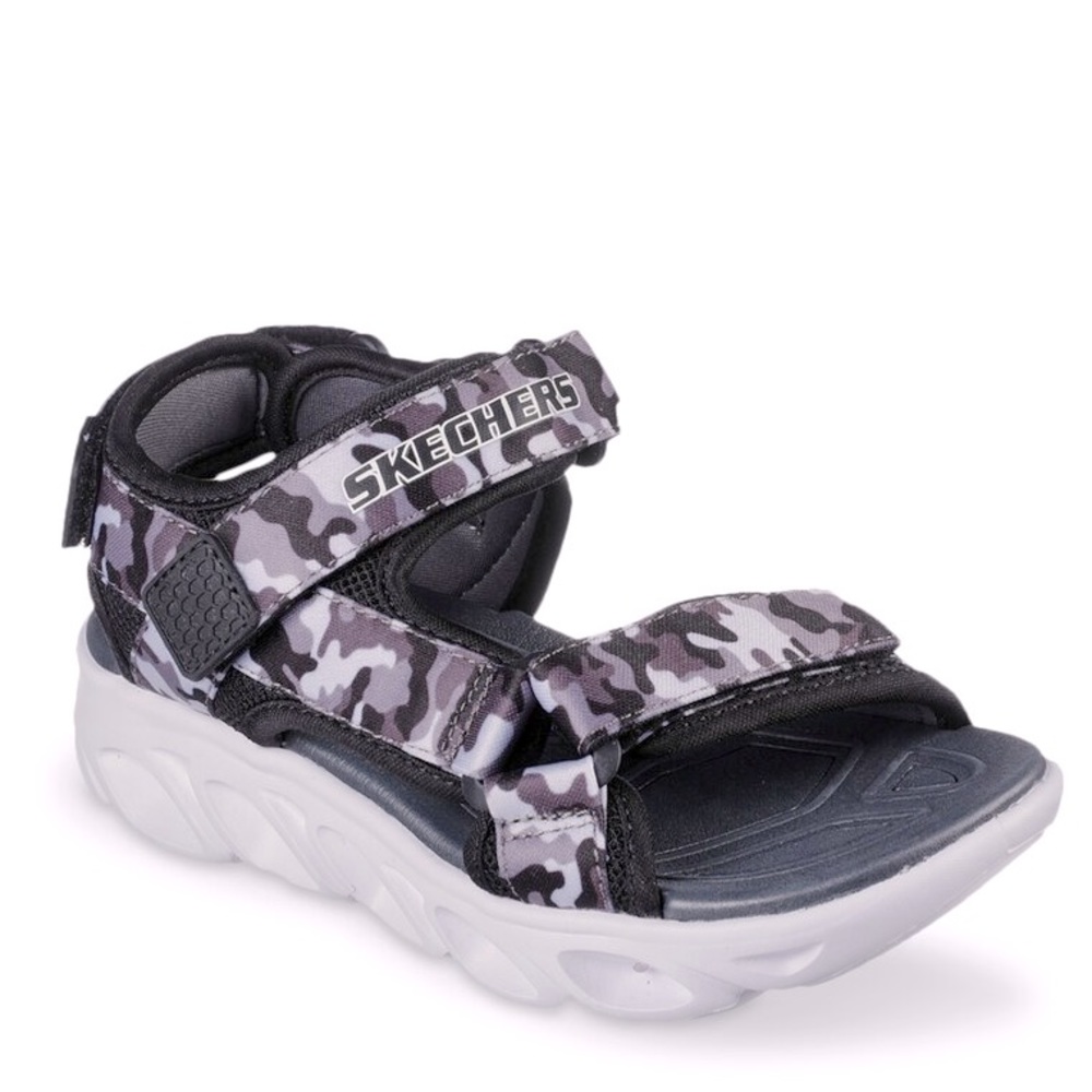Skechers S Lights Hypno-Splash Sun Sandal (Size 11) Toddler in Grey Black Camo